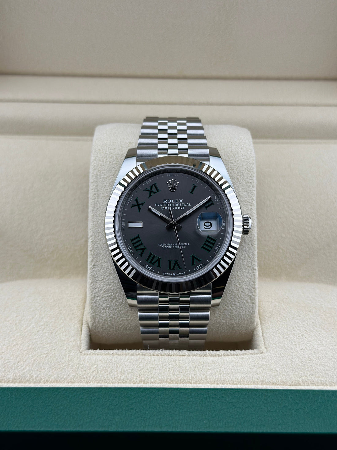 Rolex Datejust 41mm Wimbledon Dial Jubilee Watch 126334 – 2025