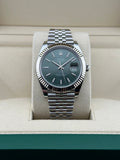 Rolex Datejust 41mm Green Dial Fluted Bezel Jubilee Watch 126334
