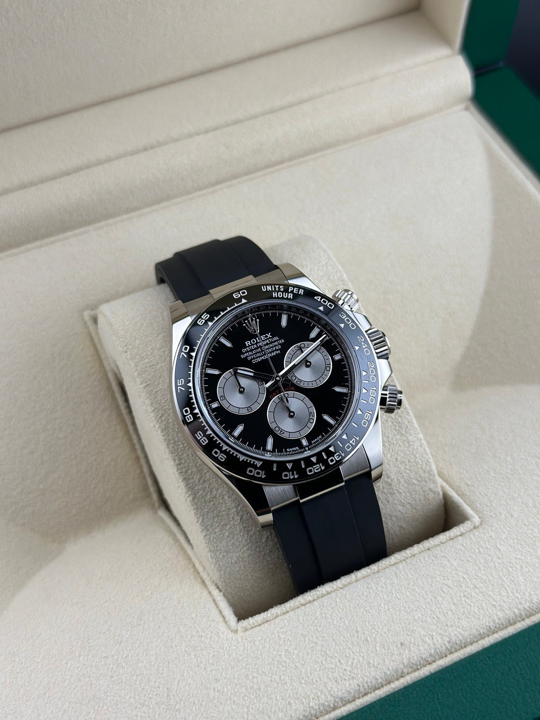 Rolex White Gold Daytona 40mm Black Ceramic Rubber 126519LN