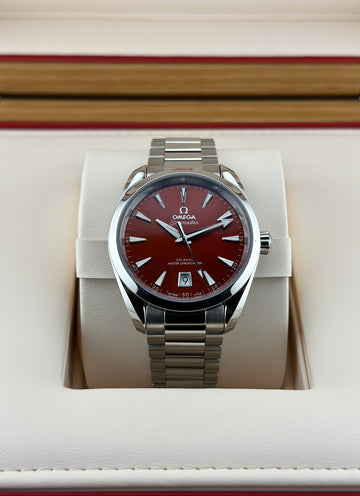 Omega Stainless Steel Aqua Terra Shades 38mm Terracotta Smooth Stainless Steel 220.10.38.20.13.003