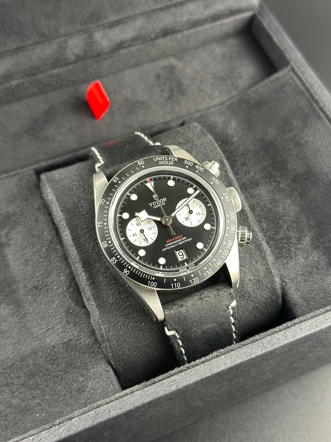 Tudor Stainless Steel Black Bay Chrono 41mm Black Steel Fabric 79360N