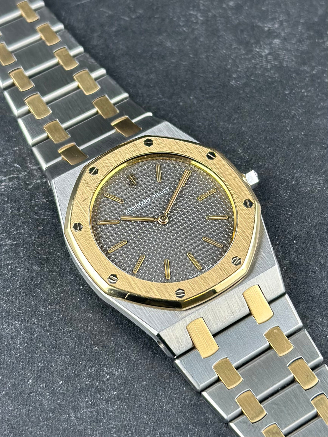 Audemars Piguet Two Tone Yellow Gold Royal Oak 33mm Gray Yg Stainless Steel 56303SA