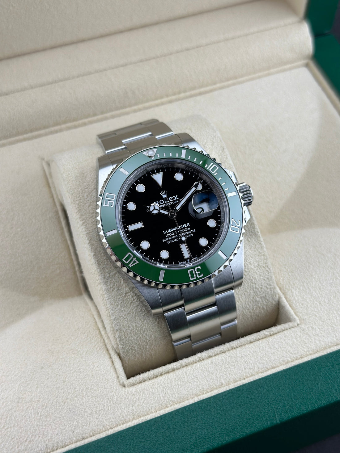 Rolex Steel Submariner Date 41mm Black Green Ceramic Oyster 126610LV Starbucks