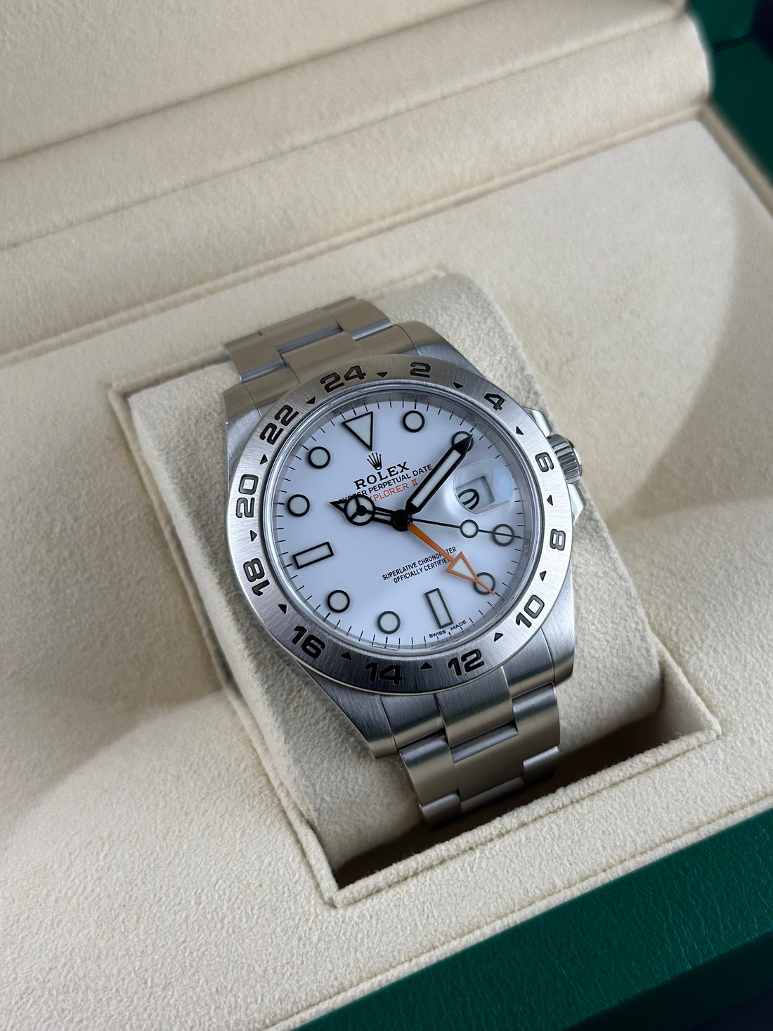 Rolex Steel Explorer II 42mm White Steel Oyster 216570