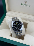 Rolex Stainless Steel Airking 40mm Black Smooth Oyster 126900