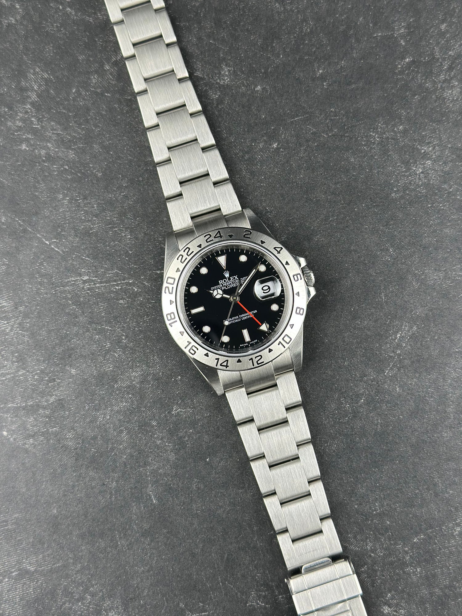 Rolex Steel Explorer II 40mm Black Steel Oyster 16570