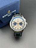 Breitling  Stainless Steel Bentley Chrono 42mm White  Leather AB0118