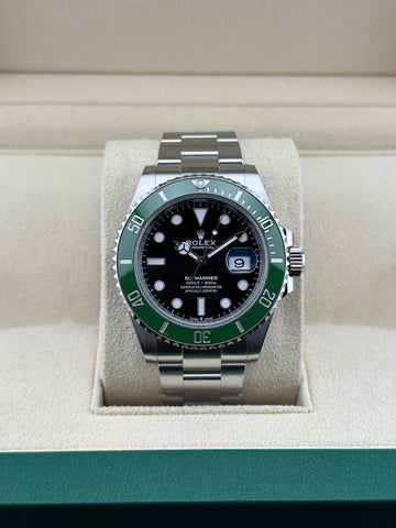 Rolex Steel Submariner Date 41mm Black Green Ceramic Oyster 126610LV Starbucks