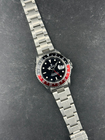 Rolex Steel GMT-Master II 40mm Black Coke Oyster 16710