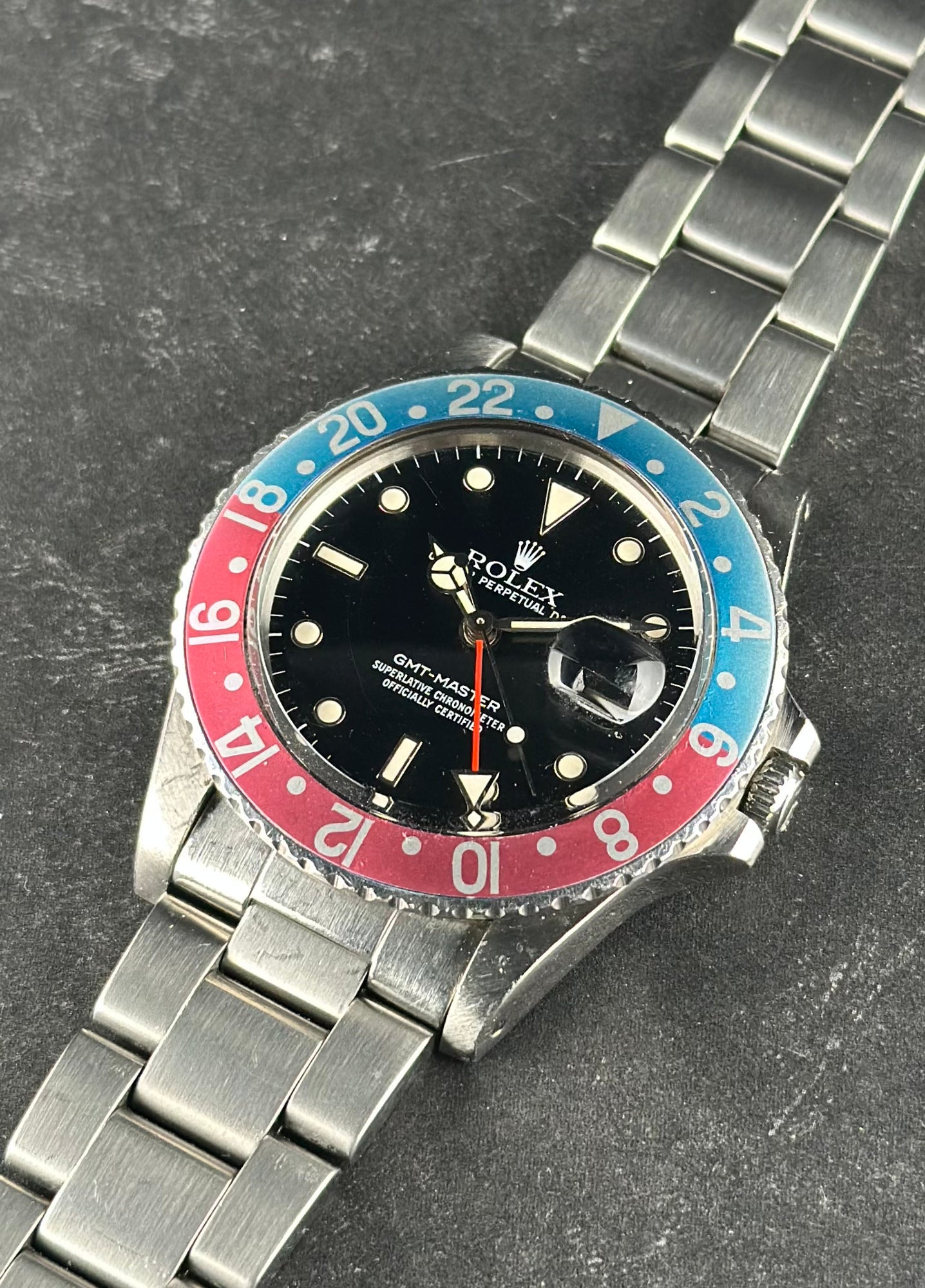 Rolex Steel GMT-Master 40mm Black Aluminum Oyster 16750