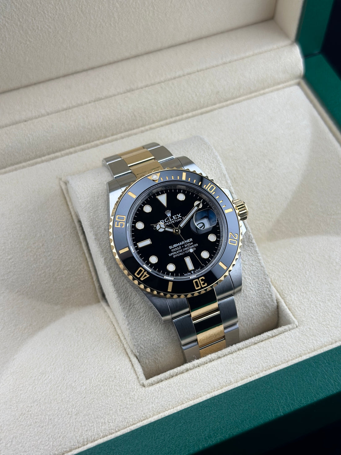 Rolex Two-Tone Yellow Gold Submariner 41mm Black Ceramic Oyster 126613LN