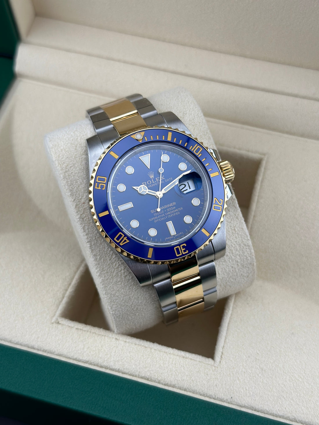 Rolex Two-Tone Yellow Gold Submariner 40mm Blue Ceramic Oyster 116613LB Bluesy