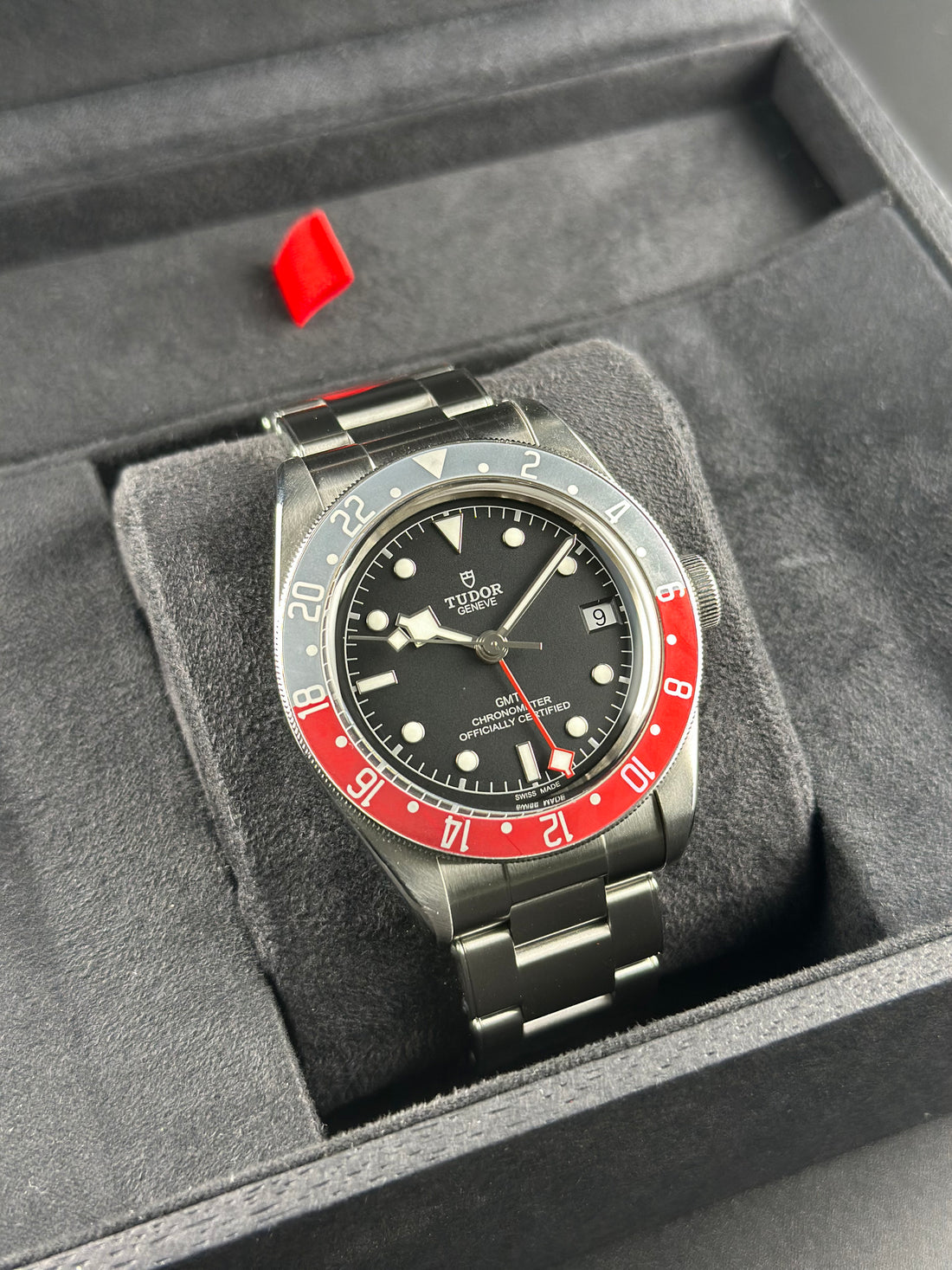 Tudor Stainless Steel Black Bay GMT  Black Aluminum Stainless Steel 79830RB Pepsi