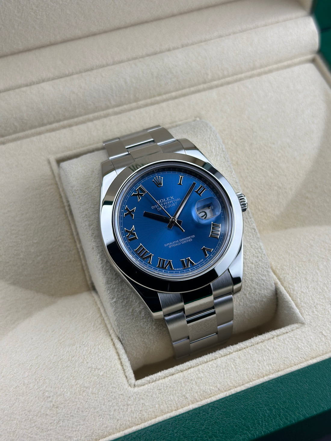 Rolex Datejust Blue Roman Dial Oyster 126300