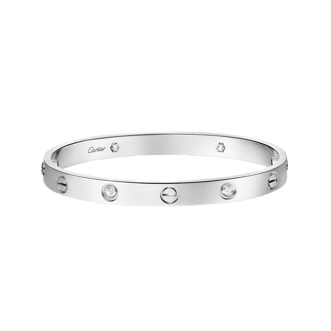 Cartier Love Bracelet Classic Model Brushed 4 Diamonds