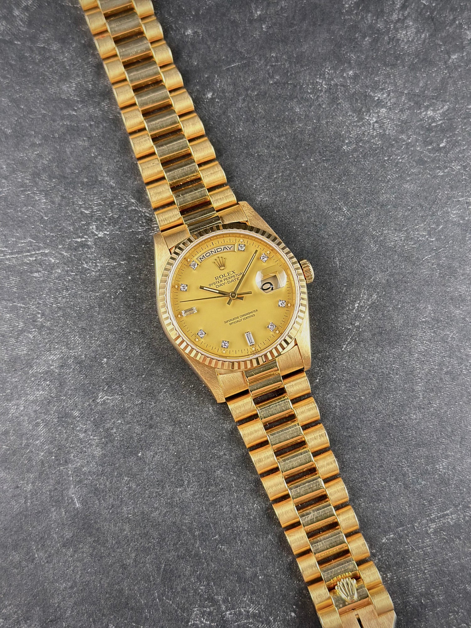 Rolex Yellow Gold Day-Date 36mm Lemon Fluted President 18238