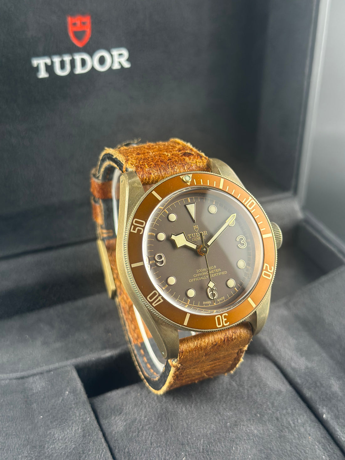 Tudor Bronze Black Bay 43mm Bronze Ceramic Leather 79250BM