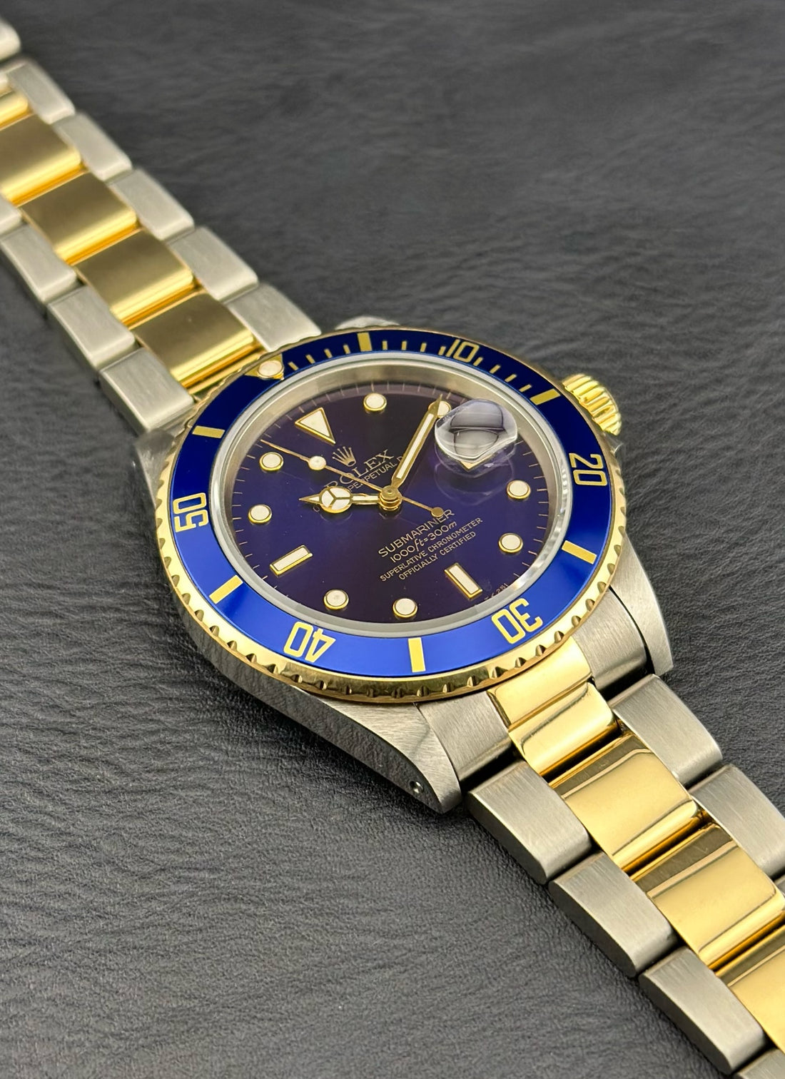 Rolex Stainless Steel Submariner 40mm Blue Aluminum Oyster 16803