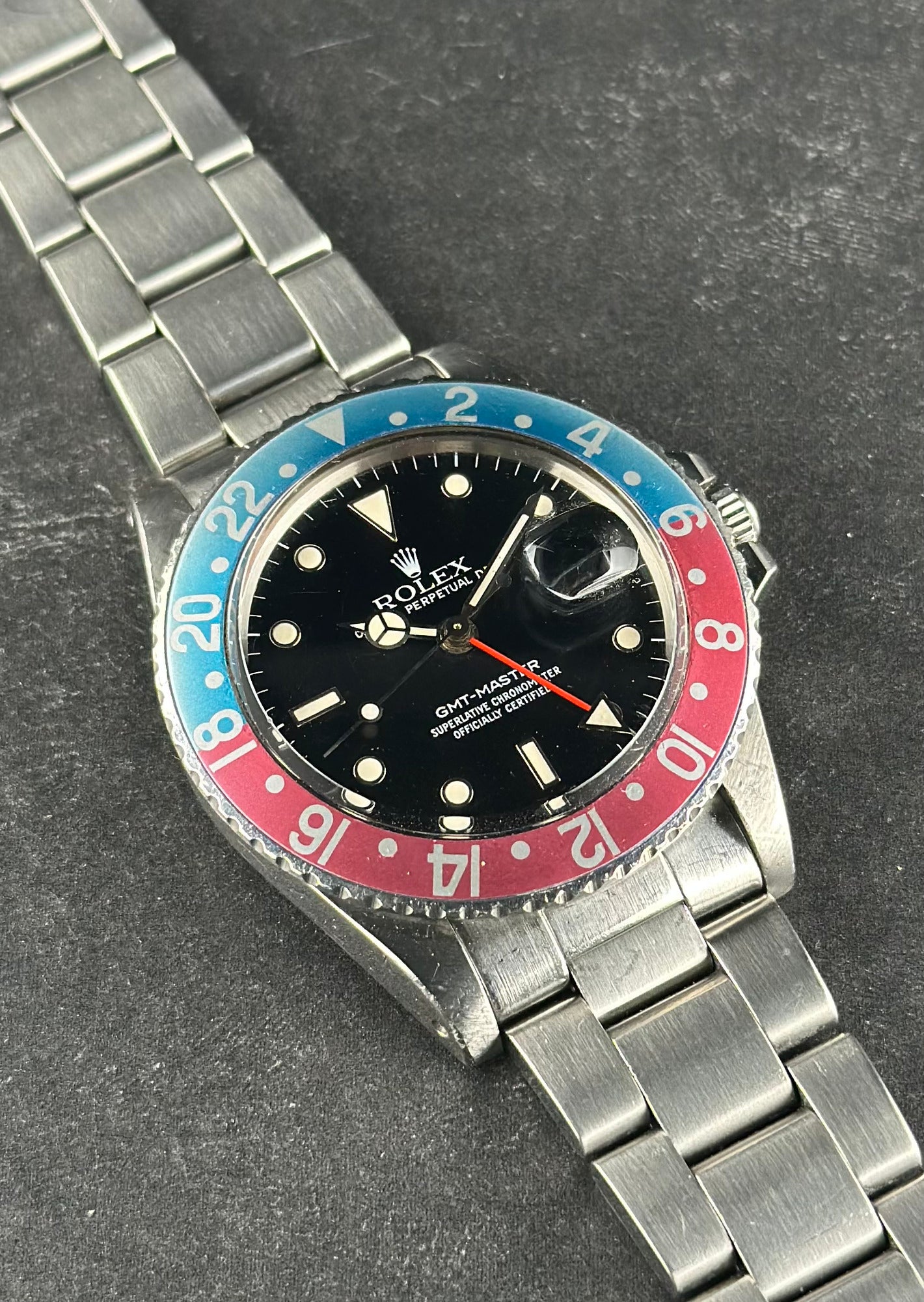 Rolex Steel GMT-Master 40mm Black Aluminum Oyster 16750