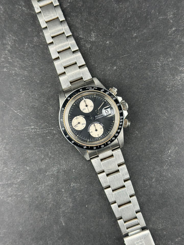 Tudor Stainless Steel Oyster-Date Chrono 40mm Black  Oyster 79160