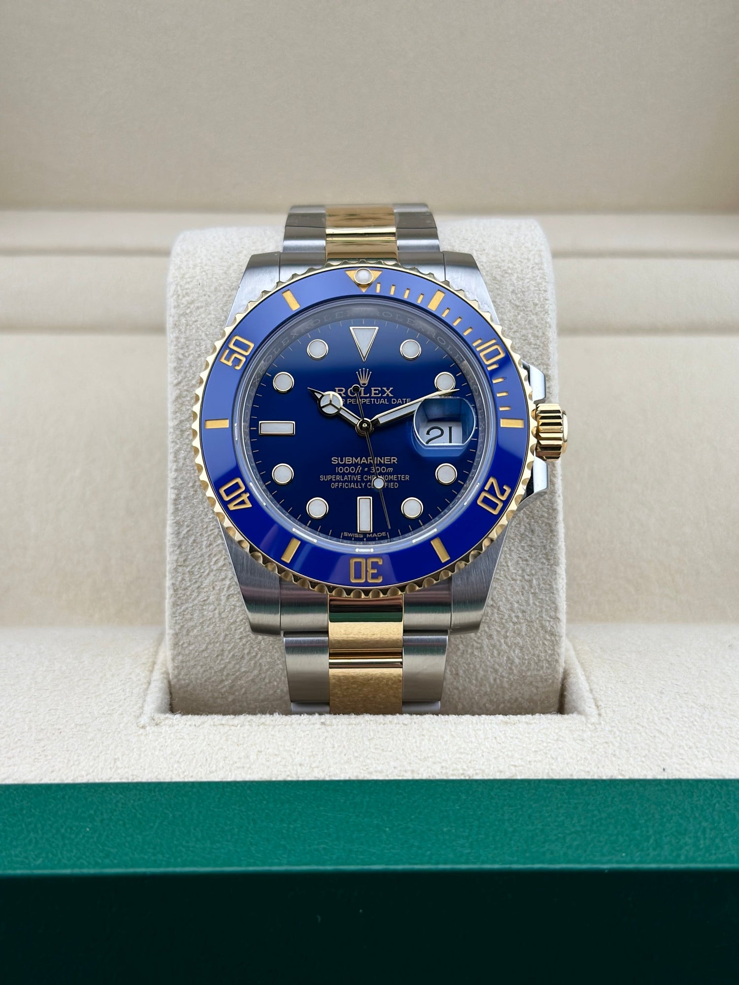 Rolex Two-Tone Yellow Gold Submariner 40mm Blue Ceramic Oyster 116613LB Bluesy