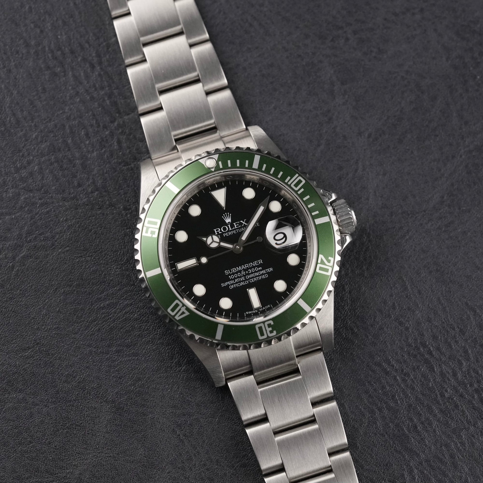 Rolex Steel Submariner 40mm Black Aluminum Oyster 16610LV