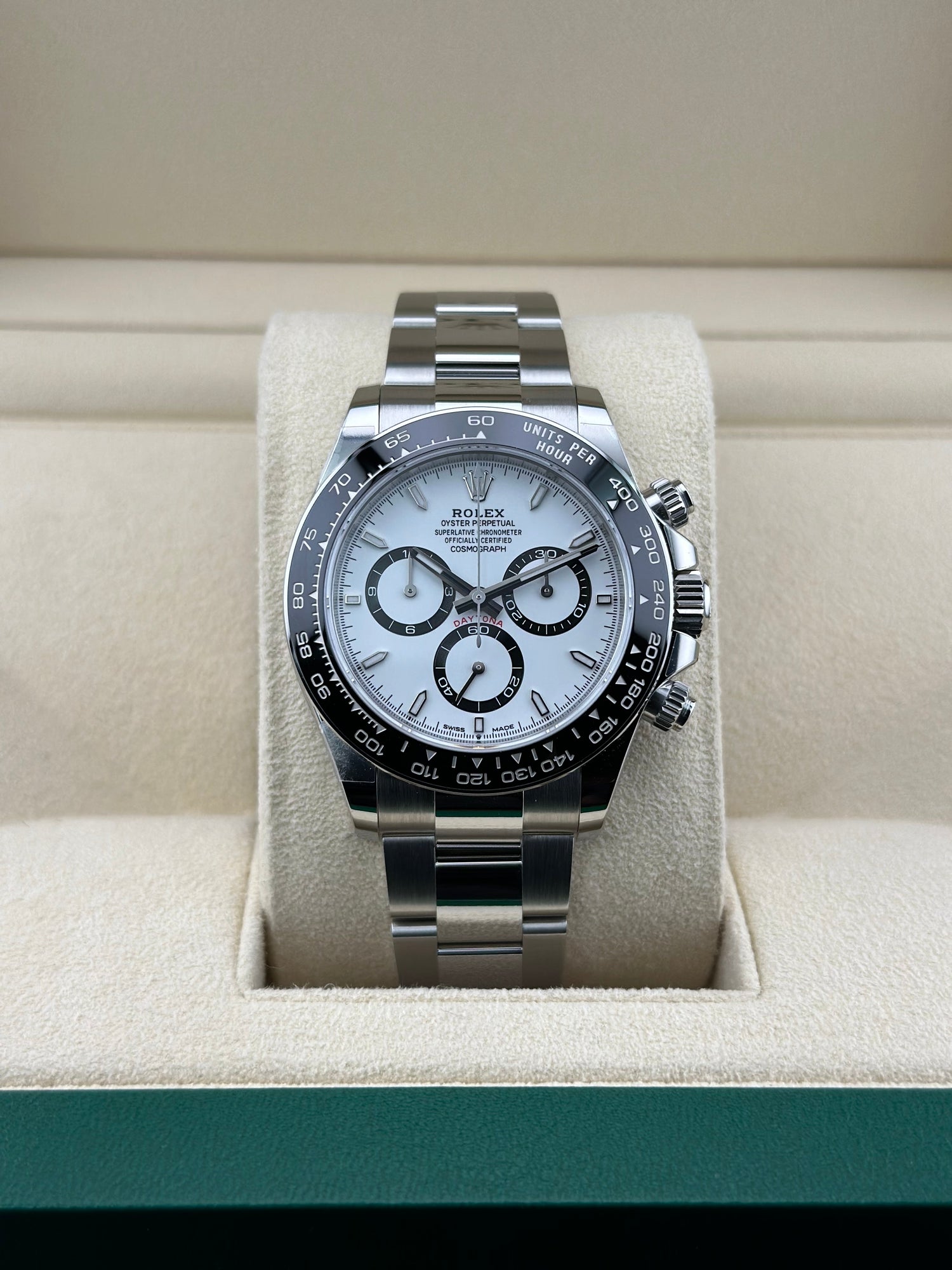 Rolex Steel Daytona 40mm Black Ceramic Oyster 126500LN Panda