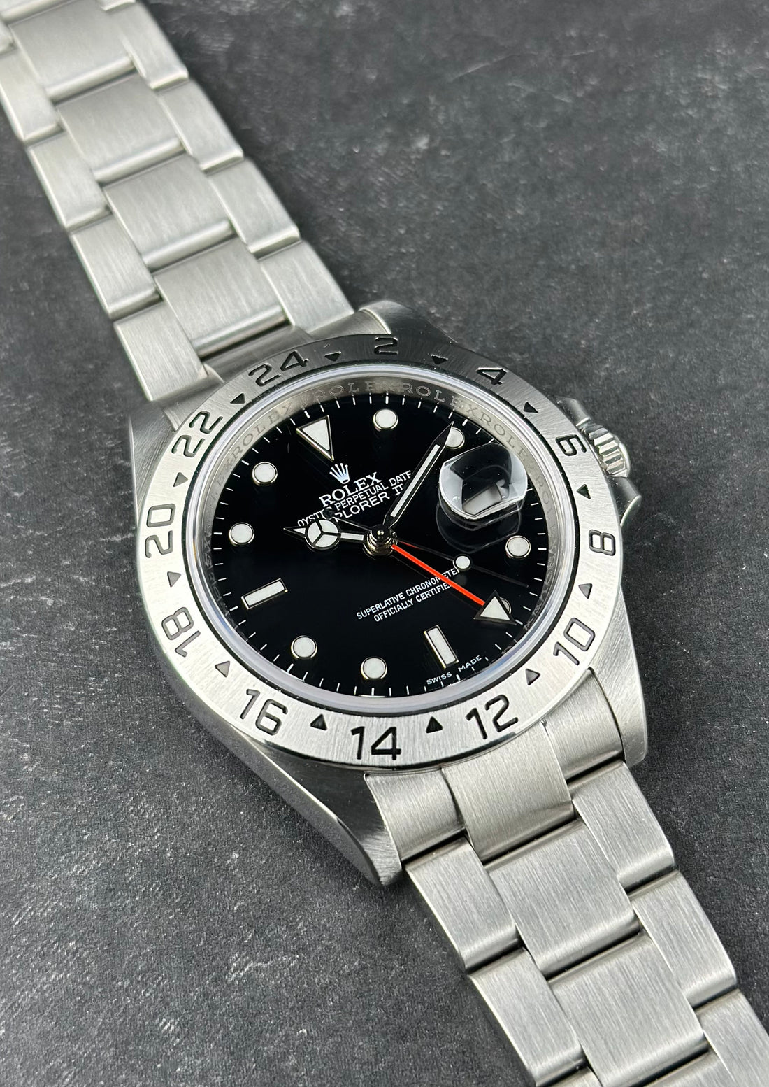 Rolex Steel Explorer II 40mm Black Steel Oyster 16570