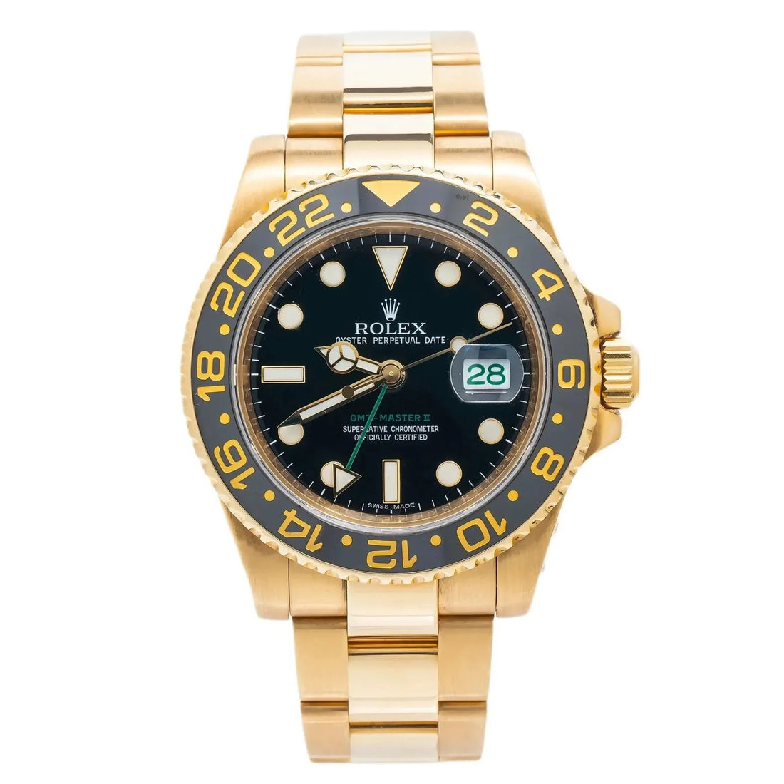 Rolex GMT-Master II 40 Watch - Black Ceramic Bezel - Black Dial - Oyster Bracelet - 116718LN