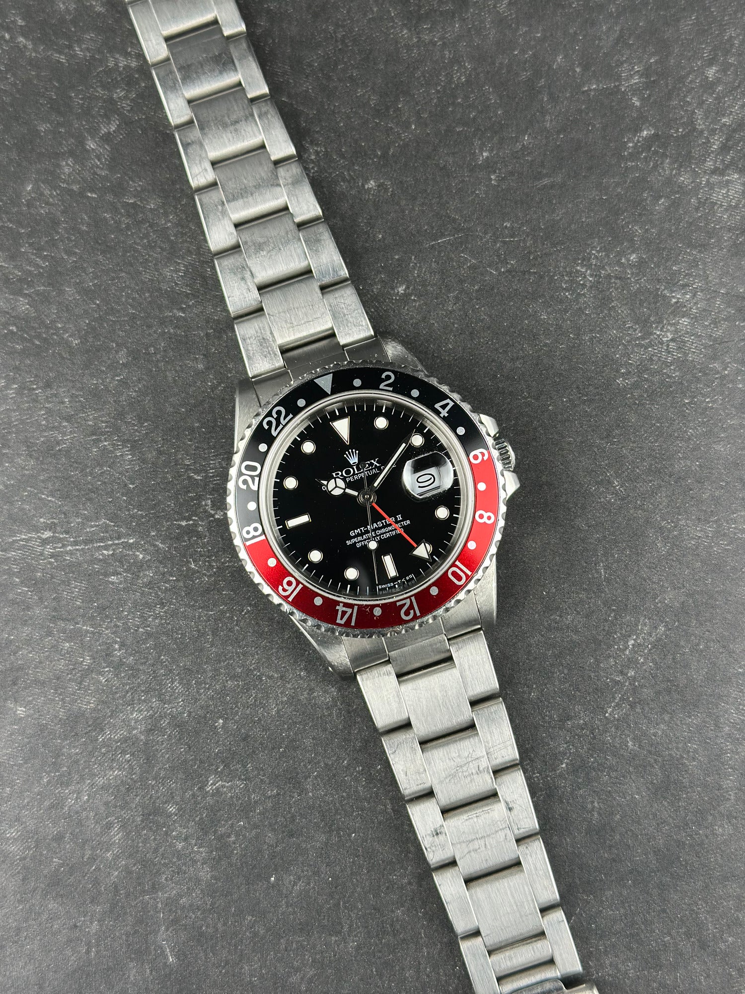 Rolex Steel GMT-Master II 40mm Black Aluminum Oyster 16760