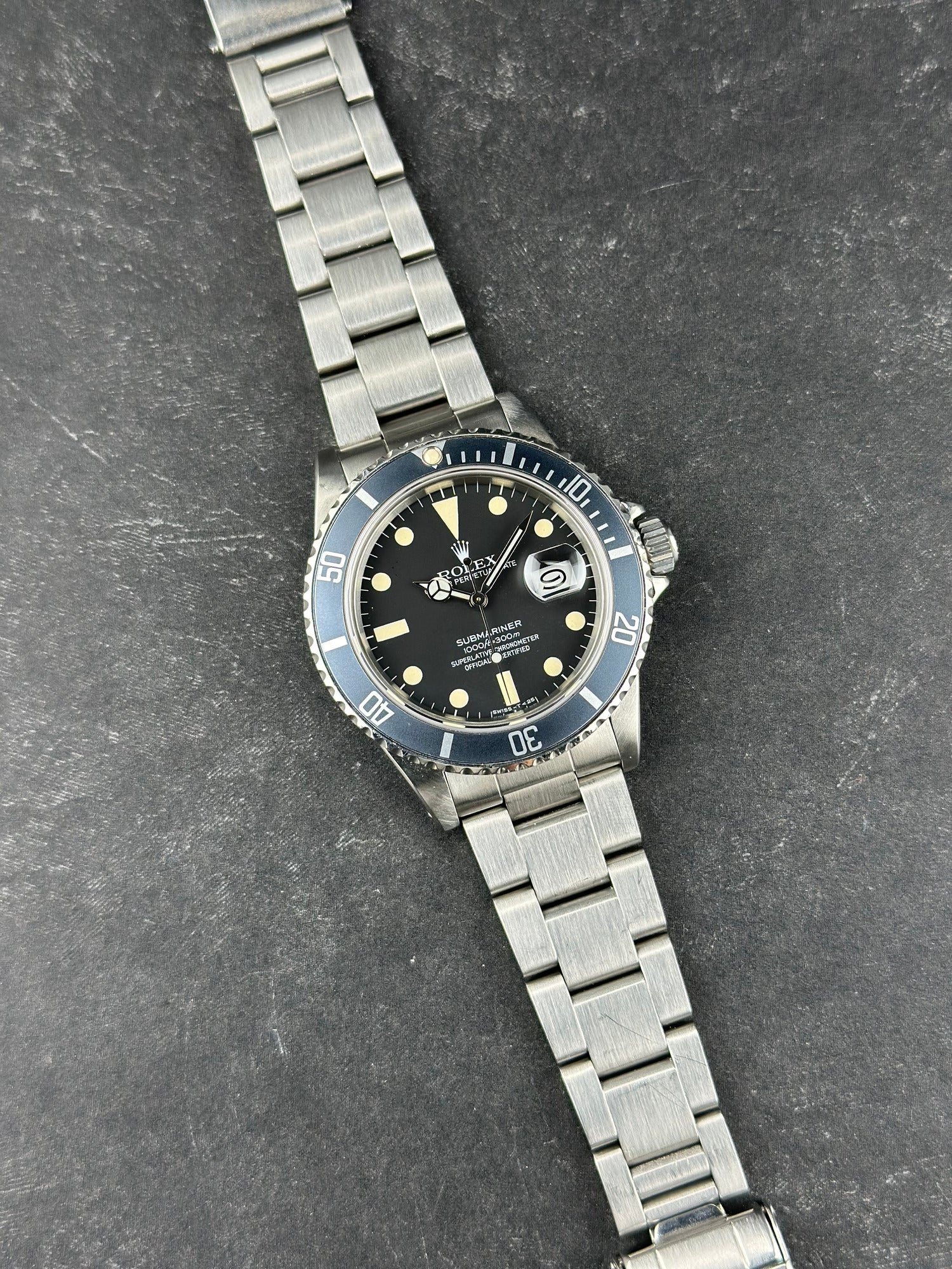 Rolex Steel Submariner 40mm Black Aluminum Oyster 16800