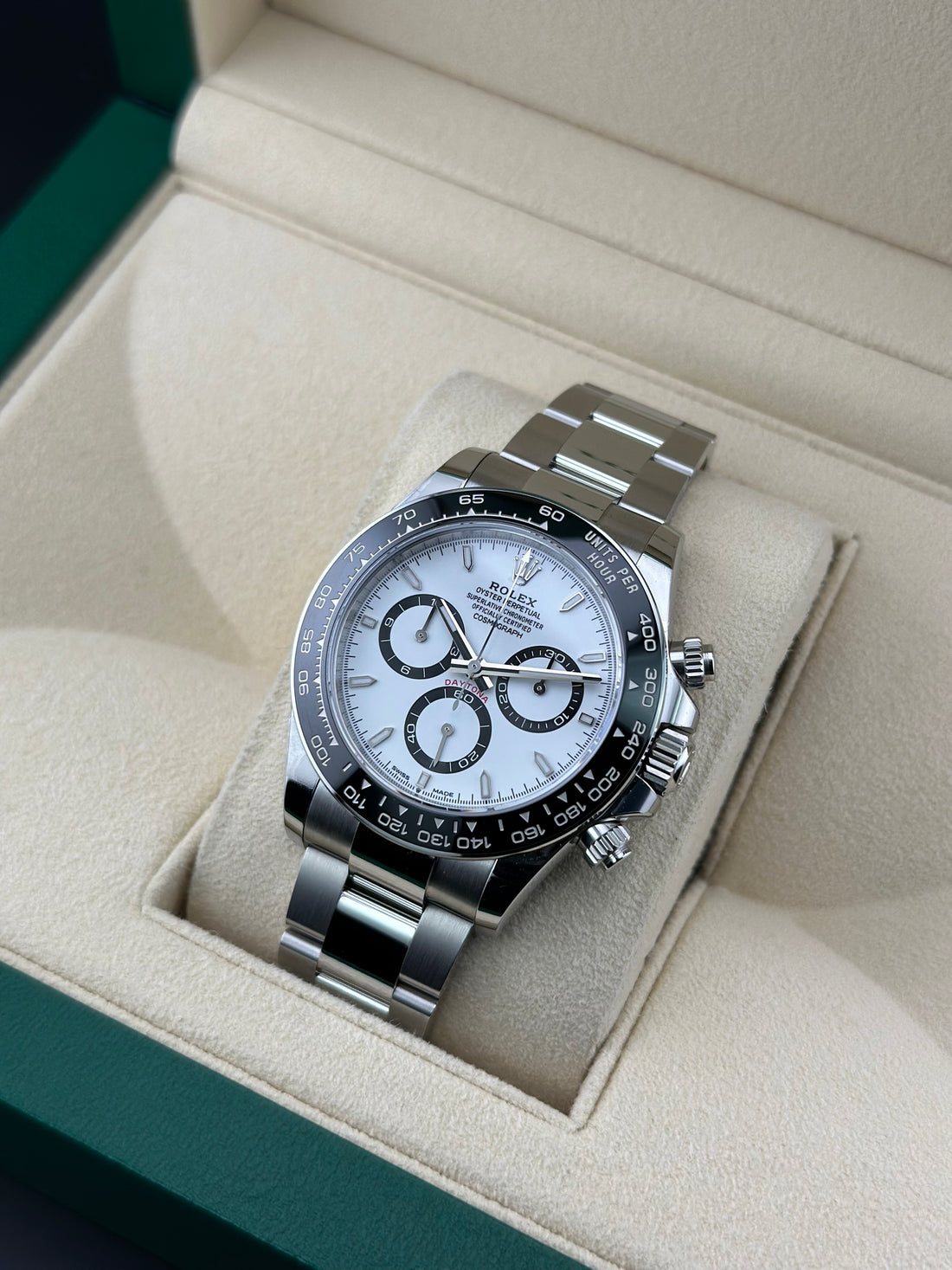 Rolex Steel Daytona 40mm Black Ceramic Oyster 126500LN Panda