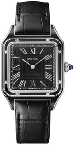 Cartier Santos-Dumont Watch large yellow Gold Leather - WGSA0115