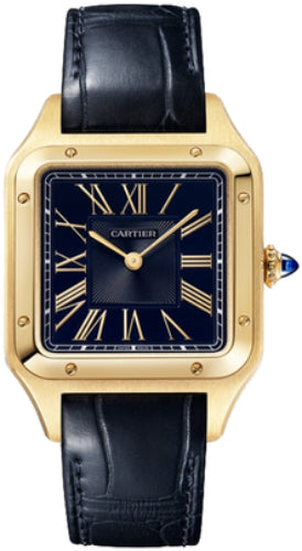 Cartier Santos-Dumont Watch large yellow Gold Leather - WGSA0115