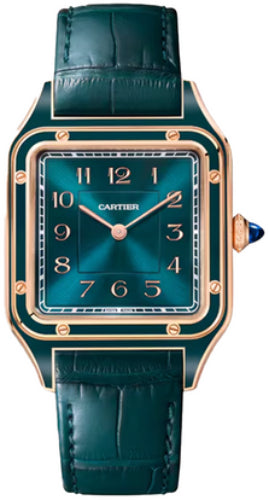 Cartier Santos-Dumont Large Rose Gold - Blue Dial -  WGSA0098