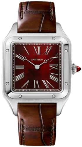 Catier Santos-Dumont Watch - Carnelian Red Dial - WGSA0102