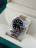 Rolex Two Tone Rose Gold GMT-Master II 40mm Black Ceramic Oyster 126711CHNR Rootbeer