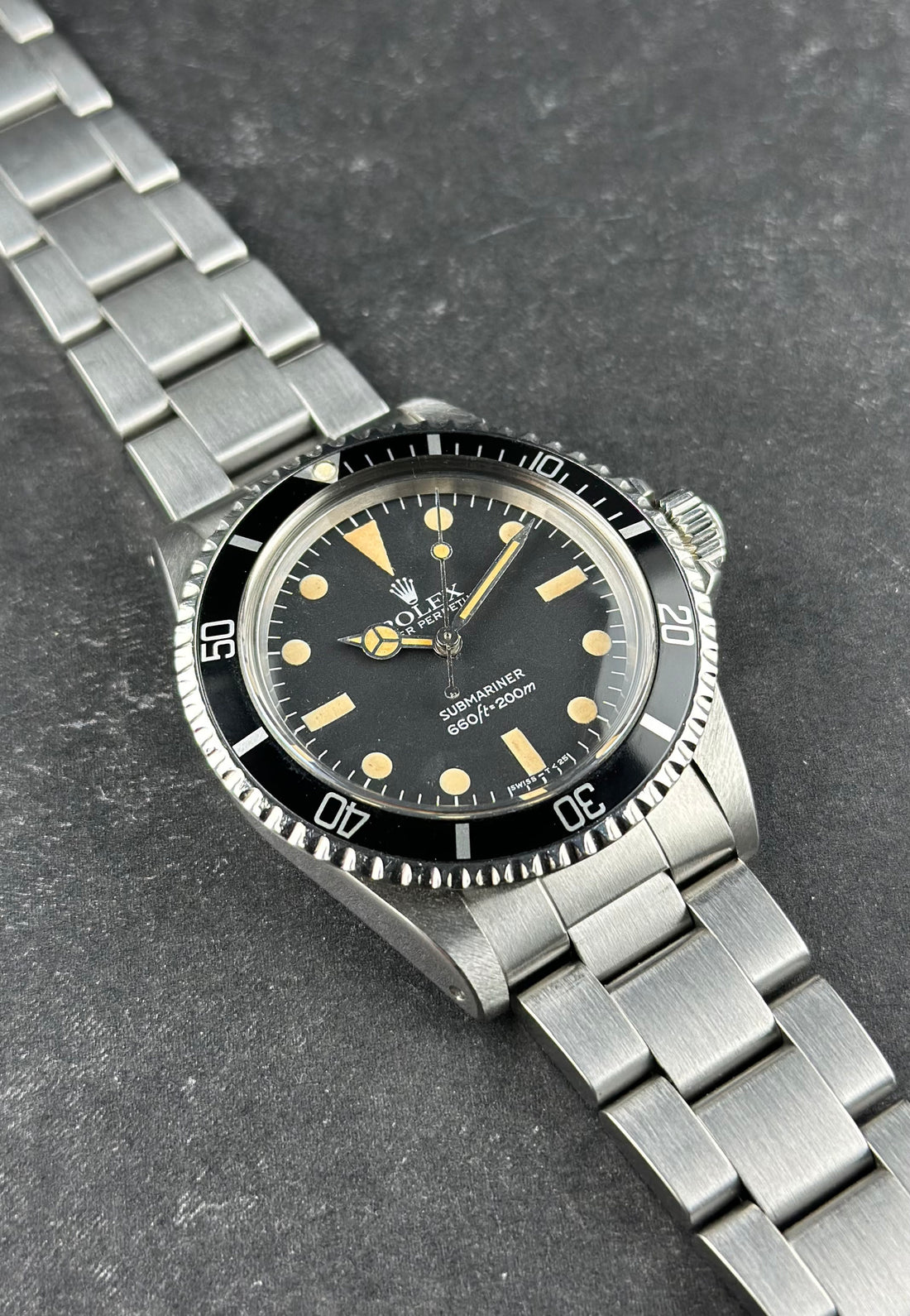 Rolex Steel Submariner 40mm Black Aluminum Oyster 5513