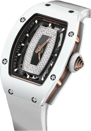 Richard Mille Rose Gold / White Ceramic Openworked Diamond Dial | RM07-01