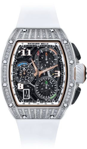 Richard Mille Lifestyle Flyback Chronograph White Gold & Medium Set Diamonds | RM72-01