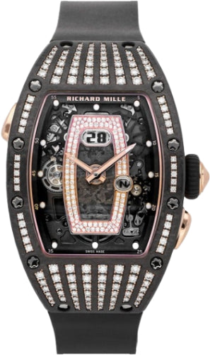 Richard Mille Automatic Winding Gem-Set Carbone TPT Diamond Black | RM037