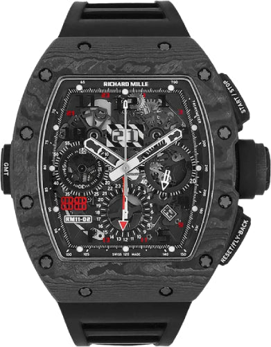 Richard Mille Carbon "Jet Black" 50mm Openworked Dial | RM11-02