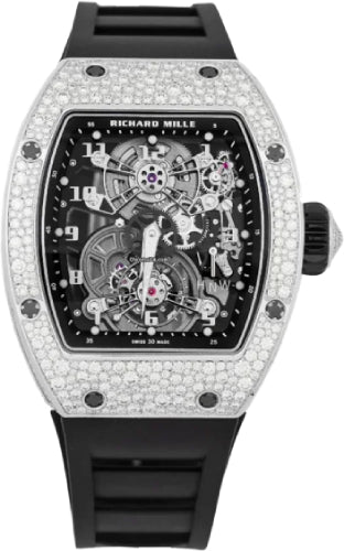 Richard Mille Chronograph Tourbillon White Gold Diamond Bezel 48mm Openworked Dial | RM17-01