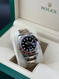 Rolex Two Tone Rose Gold GMT-Master II 40mm Black Ceramic Oyster 126711CHNR Rootbeer