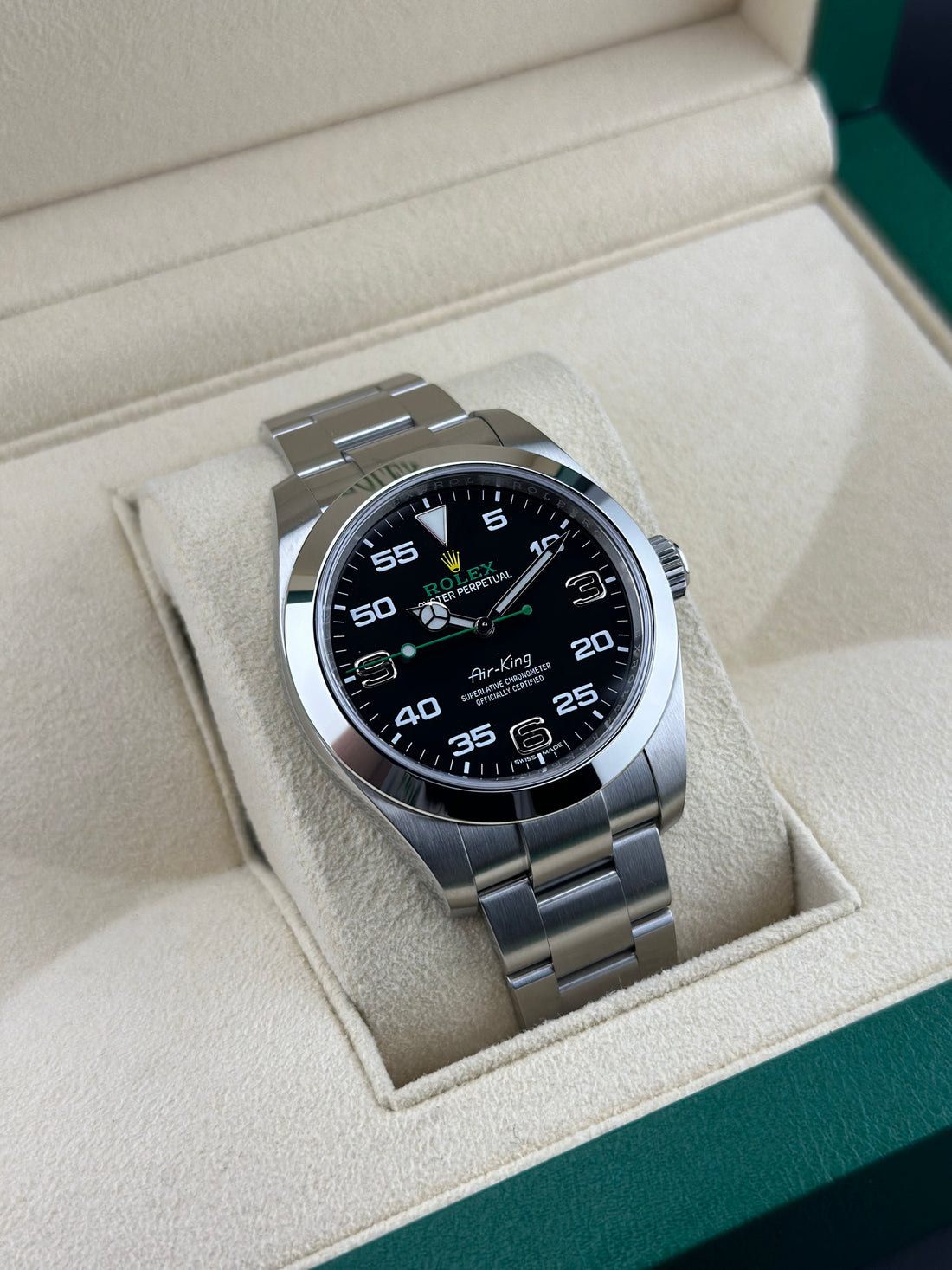 Rolex Steel Air-King 40mm Black Smooth Oyster 116900
