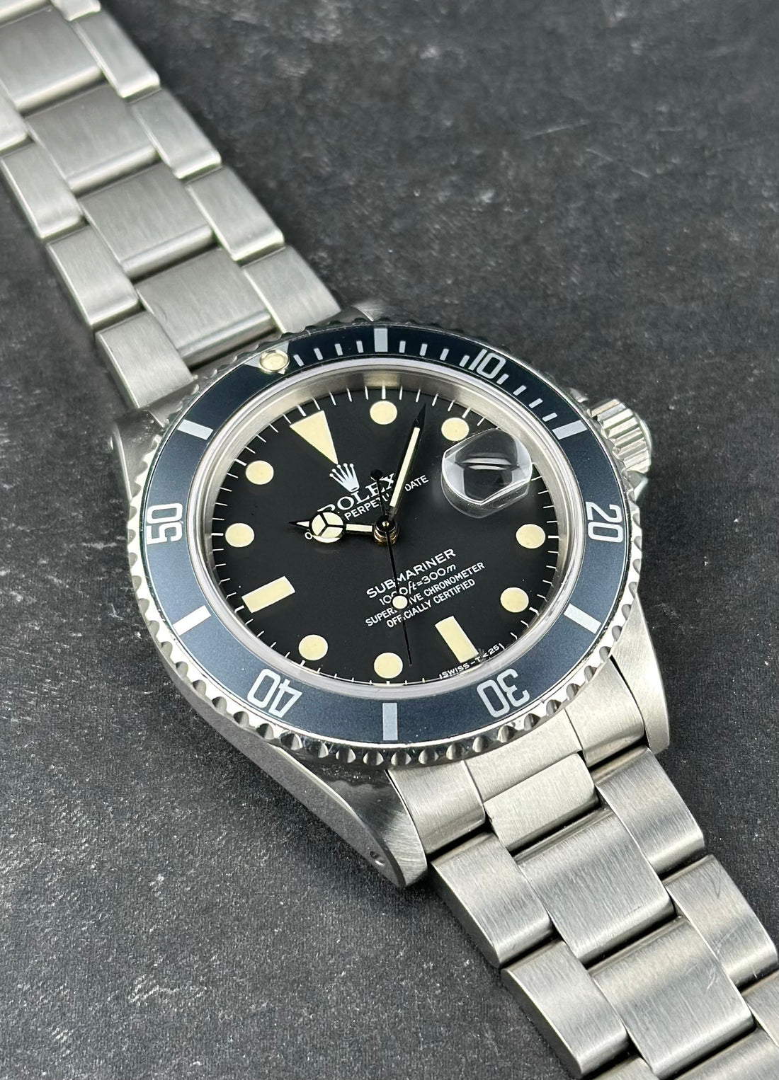 Rolex Steel Submariner 40mm Black Aluminum Oyster 16800