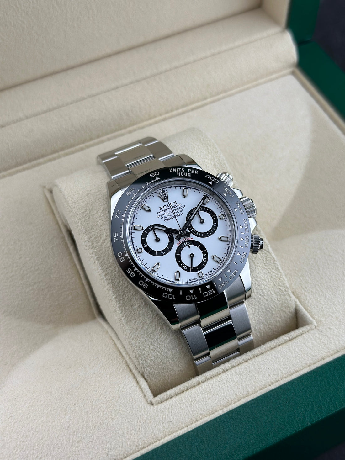 Rolex Steel Daytona 40mm White Ceramic Oyster 116500LN Panda