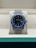 Rolex Steel GMT Master II 40mm Black Ceramic Jubilee 126710BLNR Batgirl