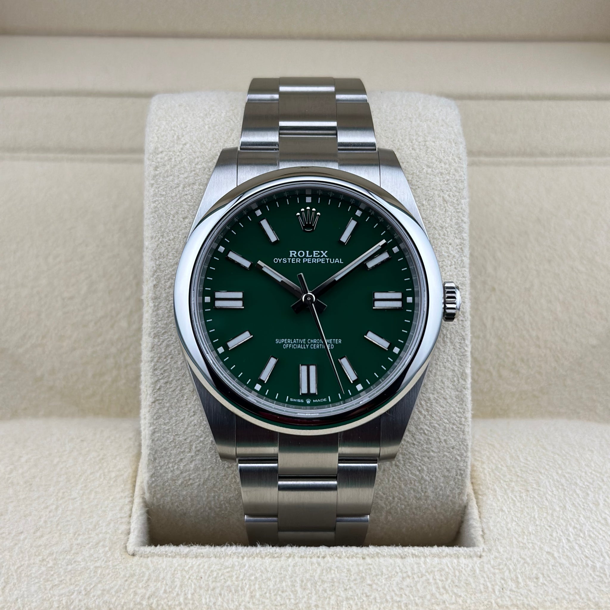 Rolex Oyster Perpetual Green Dial 41mm 124300