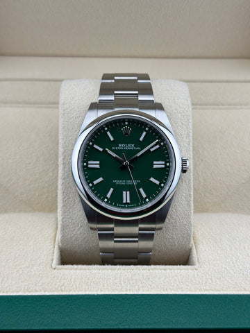 Rolex Oyster Perpetual Green Dial 41mm 124300